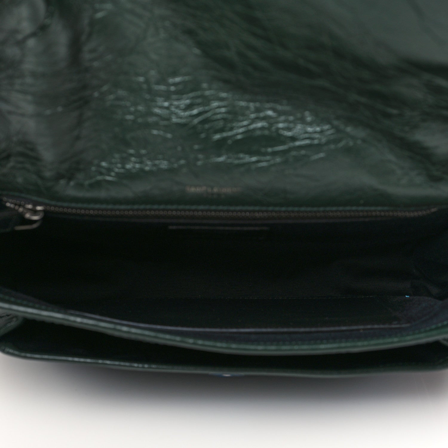Saint Laurent Crinkled Calfskin Matelasse Monogram Medium Niki Chain Satchel Military Olive 5 of 9