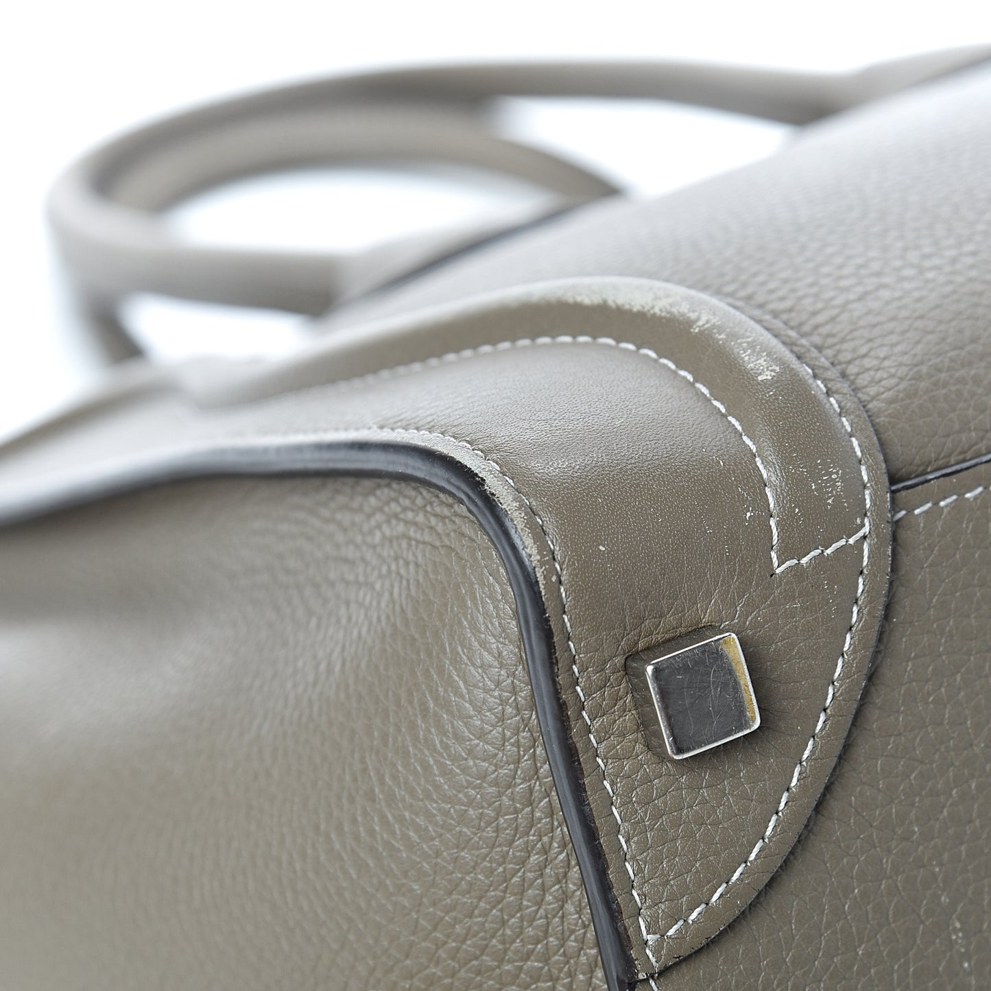 Drummed Calfskin Micro Luggage Souris
