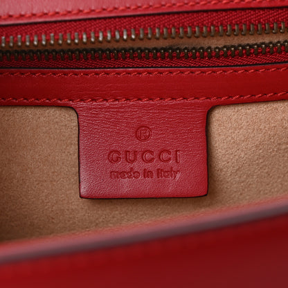Gucci Calfskin Sylvie Web Queen Margaret Shoulder Bag Blue Agata Hibiscus Red Mystic White 6 of 9
