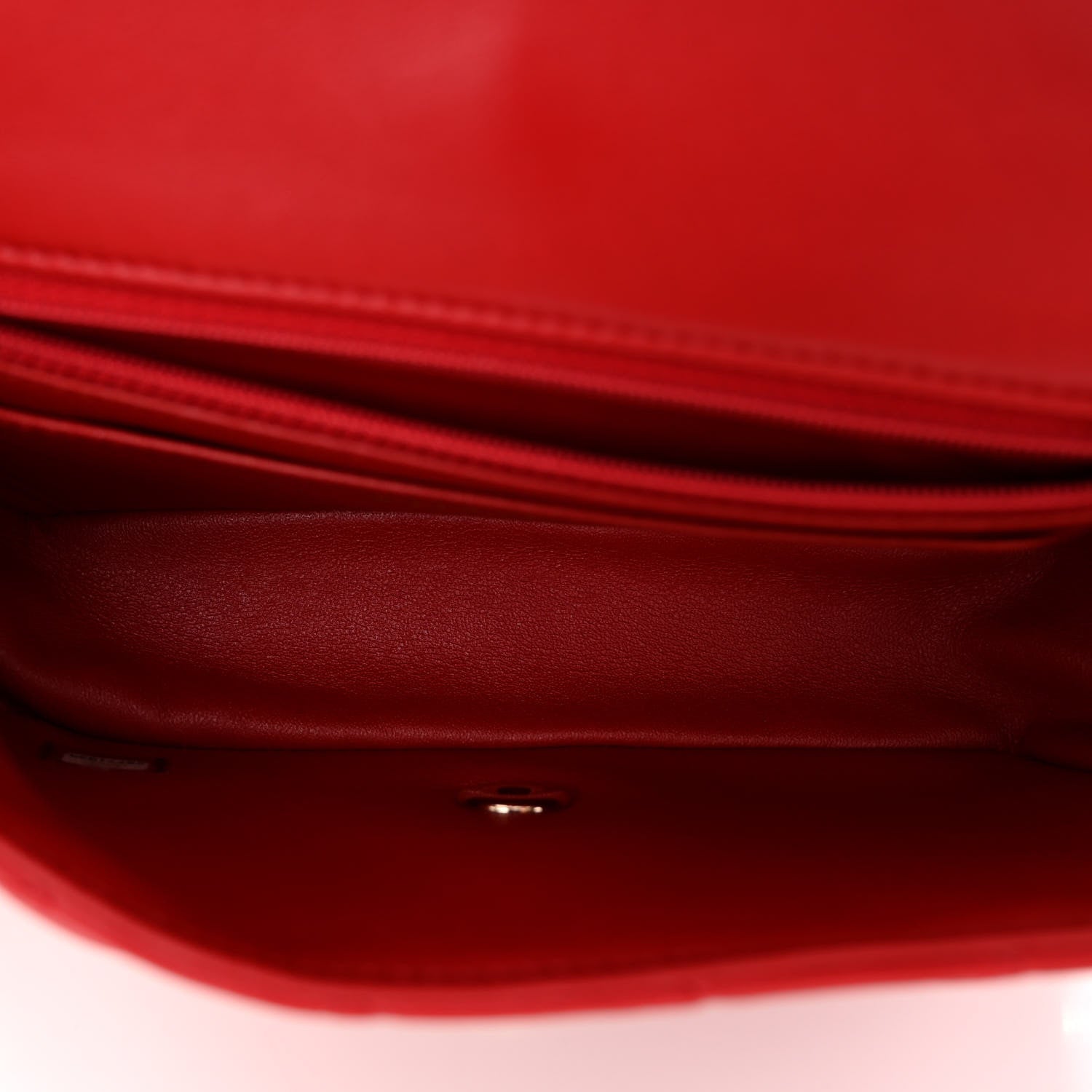 Chanel Lambskin Quilted Mini Rectangular Flap Red 5 of 12