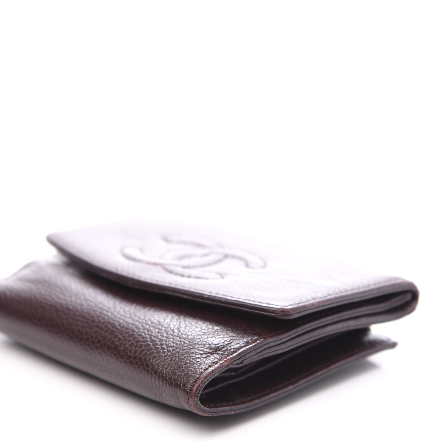 Chanel Caviar Timeless CC Compact Flap Wallet Burgundy 15 of 15