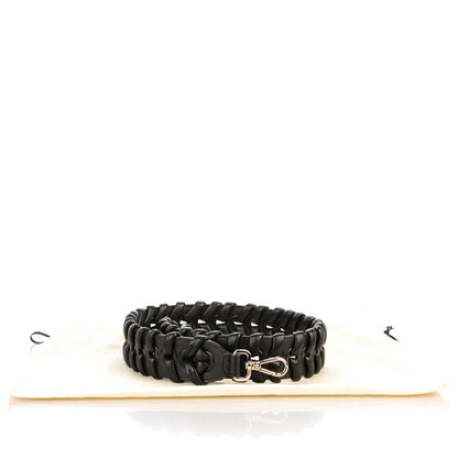 Fendi Vitello Dolce Shiny Nappa Lace Up Strap You Black 4 of 4