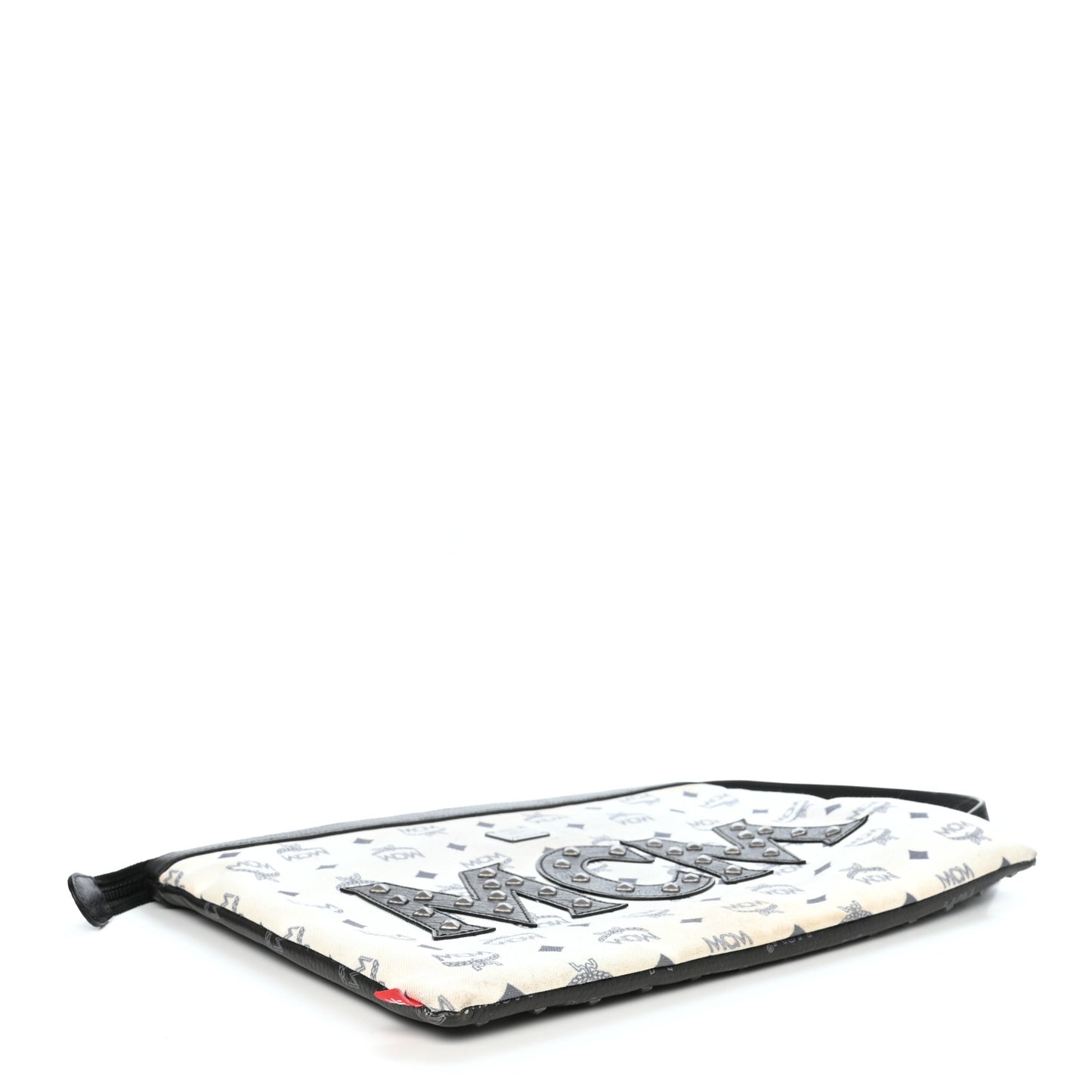 X Ekocycle Visetos Wristlet Pouch White Black