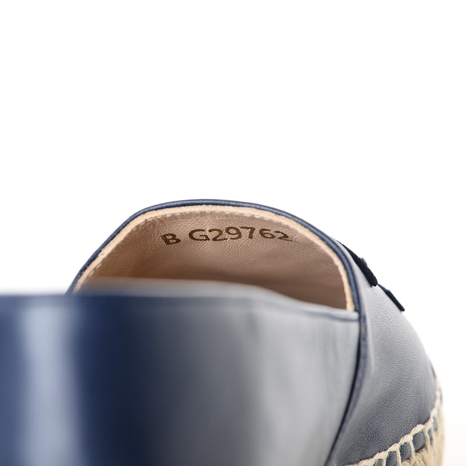 Chanel Lambskin CC Espadrilles 36 Navy Black 9 of 11