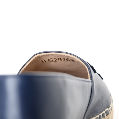 Chanel Lambskin CC Espadrilles 36 Navy Black 9 of 11