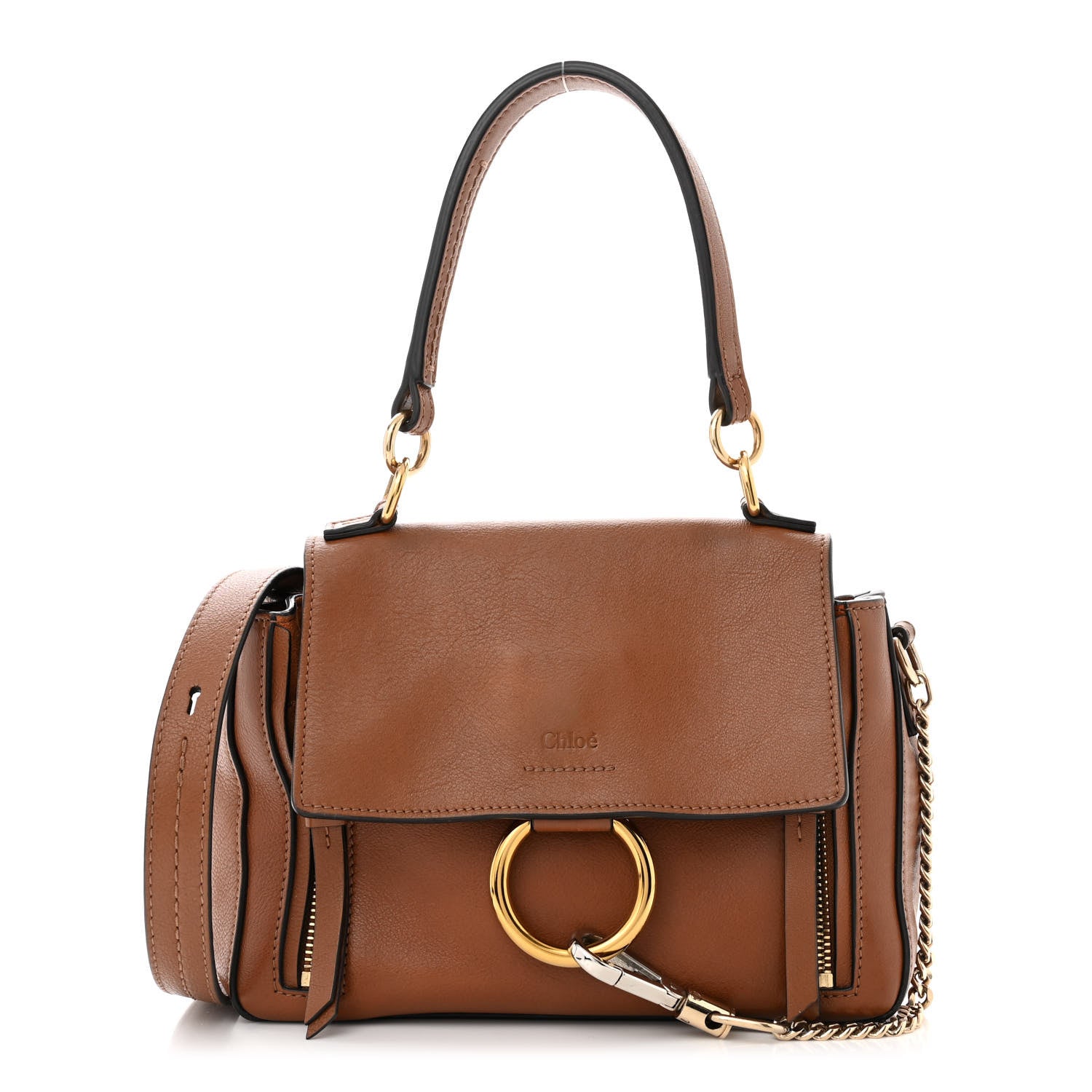 Chloe Calfskin Mini Faye Day Shoulder Bag Tan 1 of 12