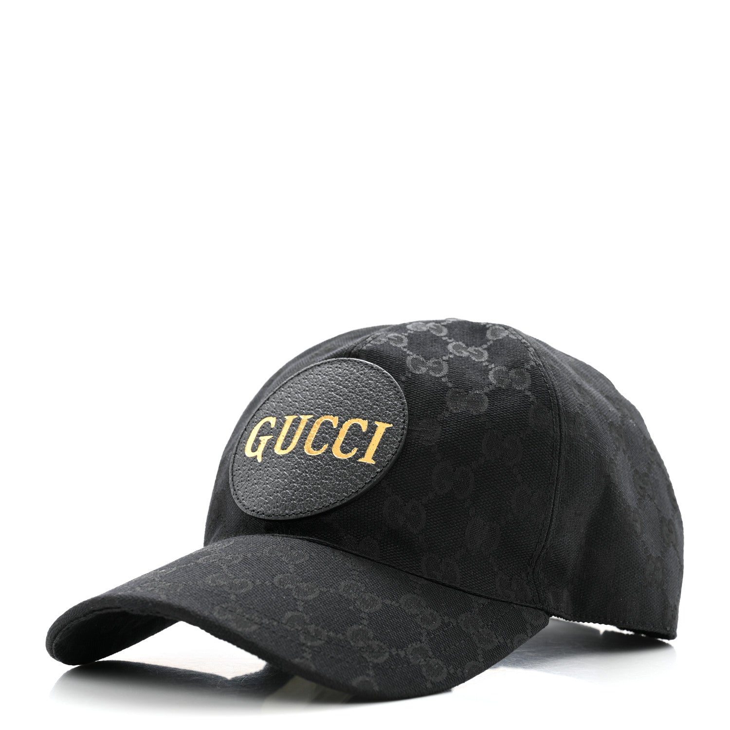 Gucci Monogram Textured Dollar Calfskin Zeno Baseball Hat M Black 1 of 11