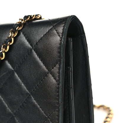 Chanel Lambskin Quilted Wallet On Chain WOC Black 18 of 20
