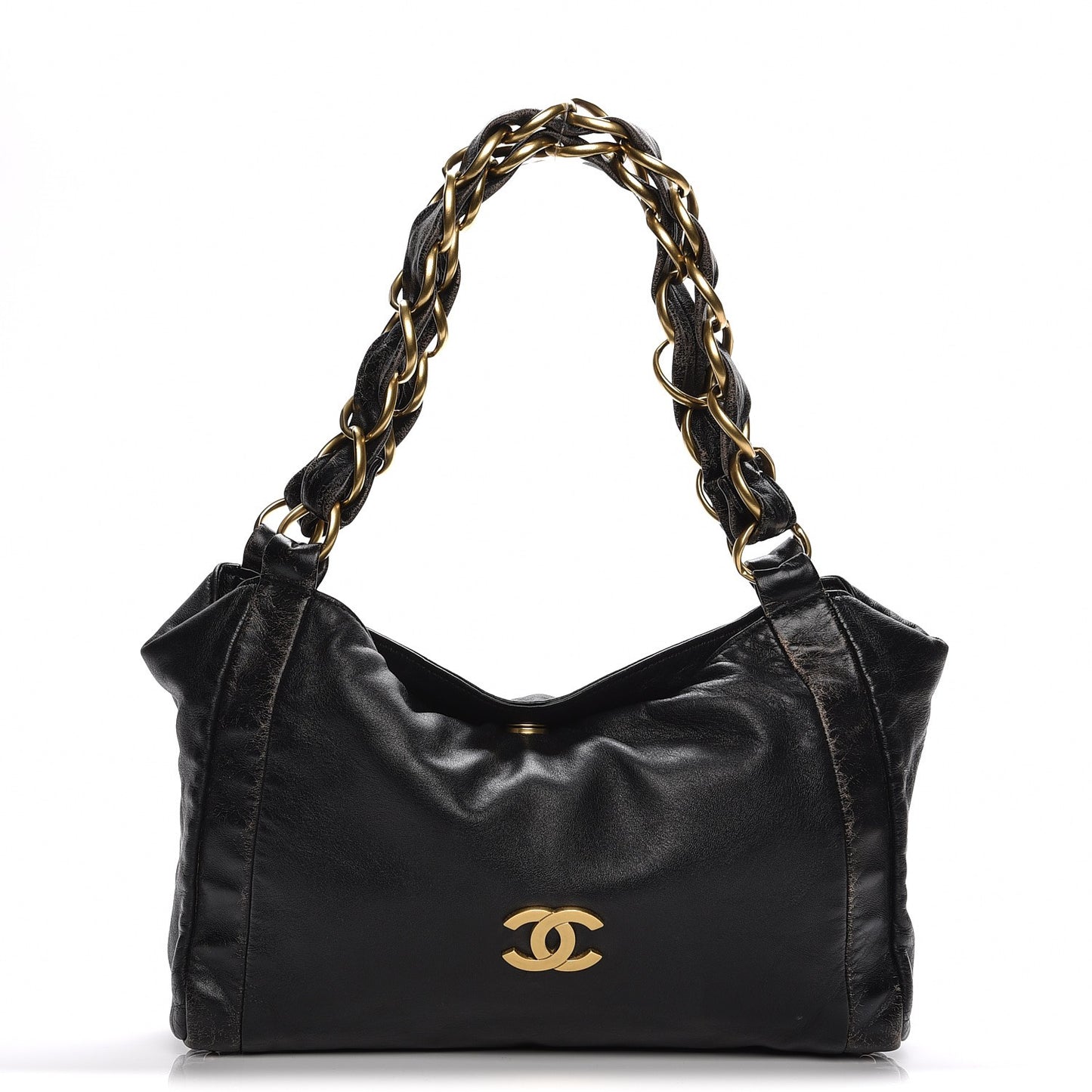 Lambskin Small Olsen Shoulder Bag Black