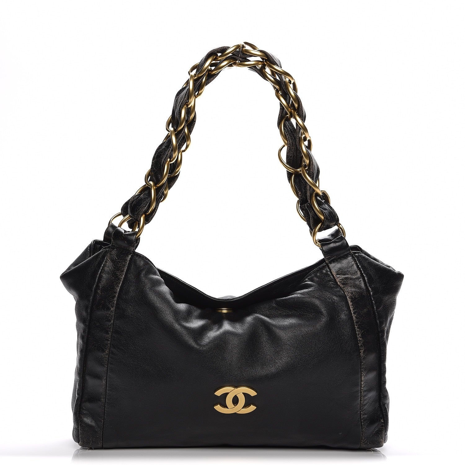Chanel Lambskin Small Olsen Shoulder Bag Black 1 of 17