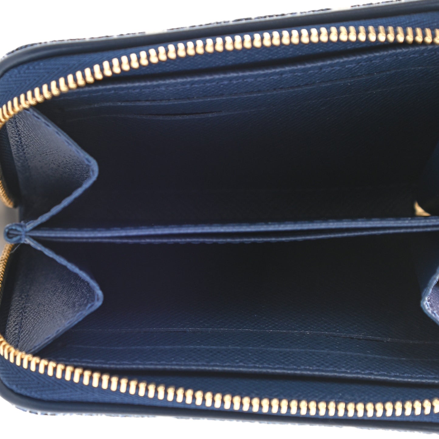 Denim Monogram Jacquard Zippy Coin Purse Bleu
