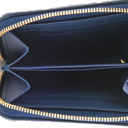 Louis Vuitton Denim Monogram Jacquard Zippy Coin Purse Bleu 5 of 7