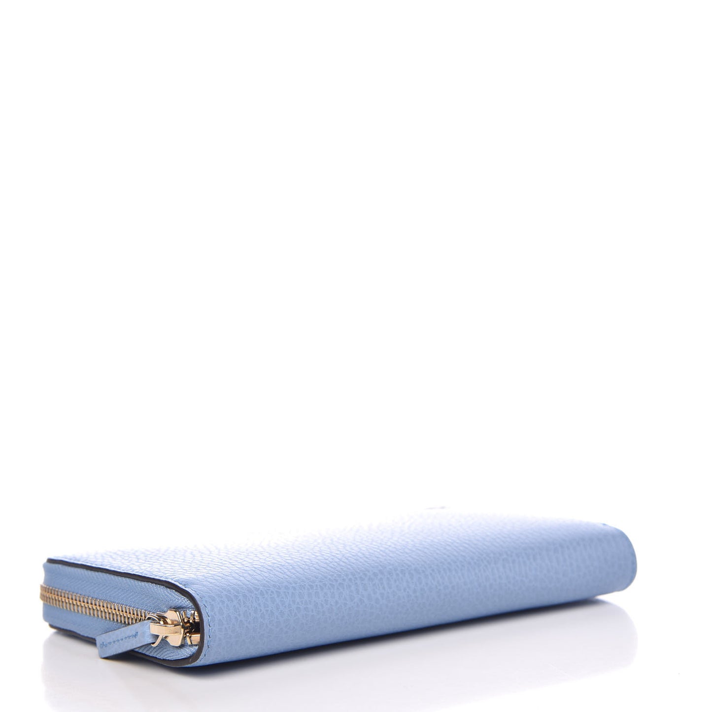 Dollar Calfskin GG Zip Around Wallet Mineral Blue