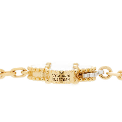 Van Cleef & Arpels 18K Yellow Gold Onyx Mother of Pearl 16 Motifs Magic Alhambra Necklace 5 of 6