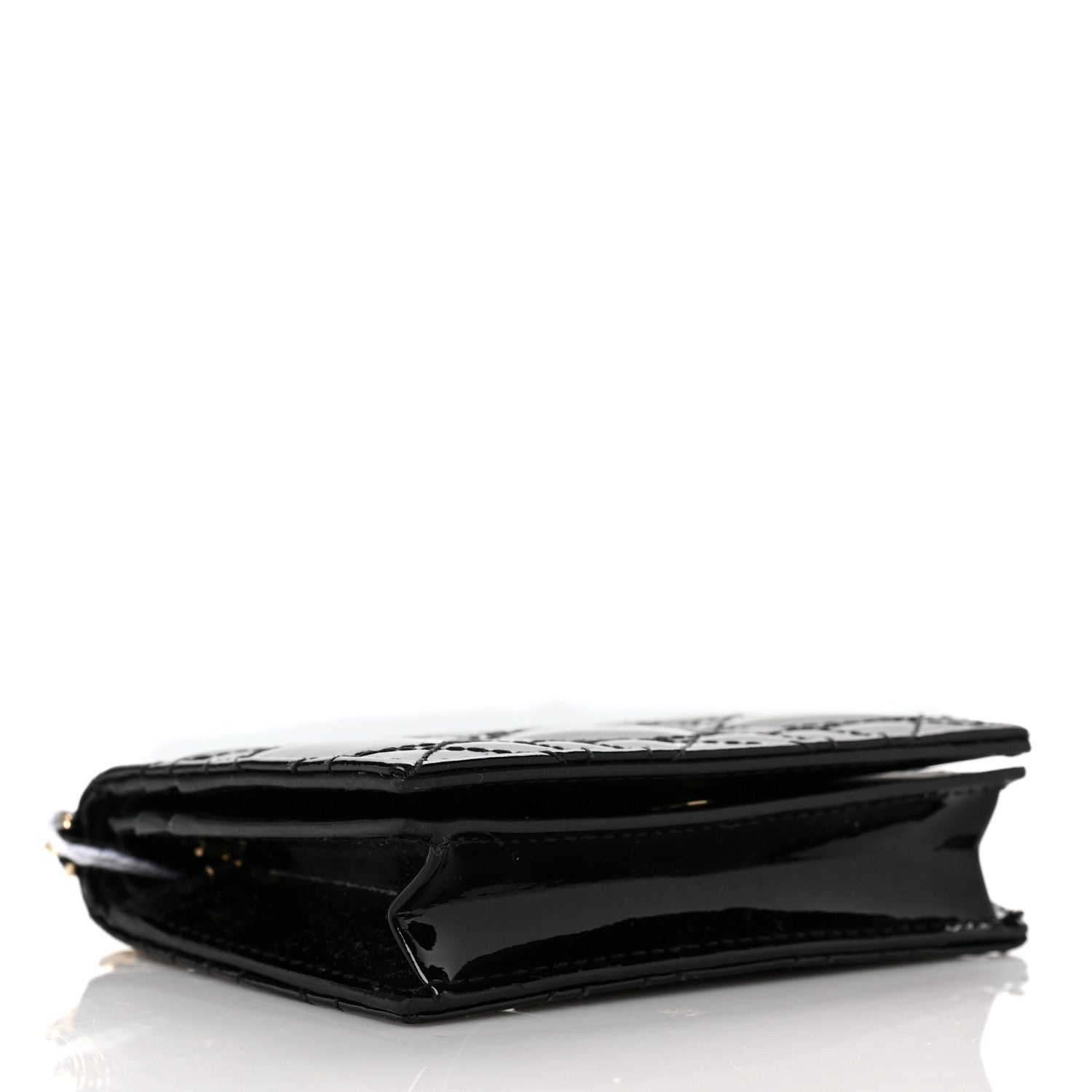 Christian Dior Patent Cannage Mini Lady Dior Wallet Black 4 of 9