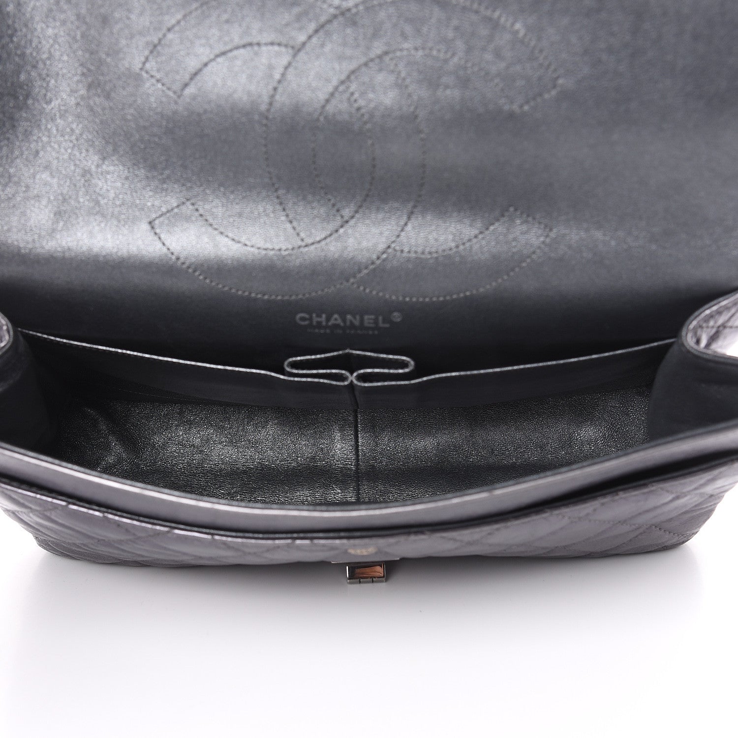 Chanel Metallic Aged Calfskin Quilted 2.55 Reissue 227 Flap Dark Silver 5 of 20