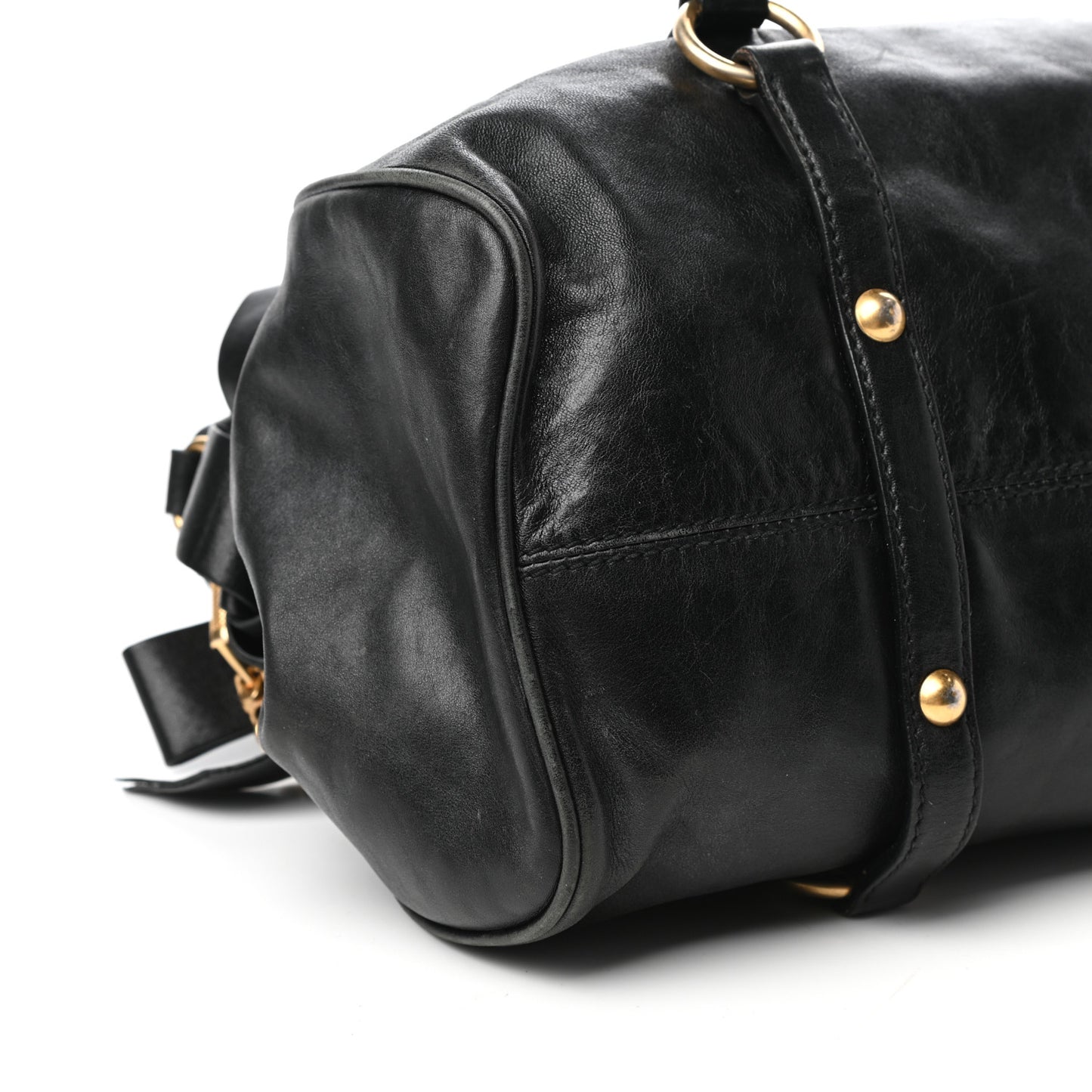Vitello Lux Bow Bag Black