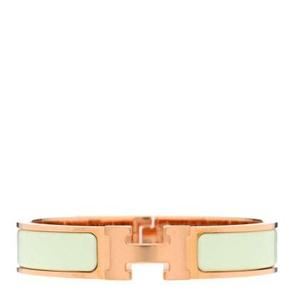 Hermes Enamel Narrow Clic Clac H Bracelet PM Vert Fizz 1 of 4
