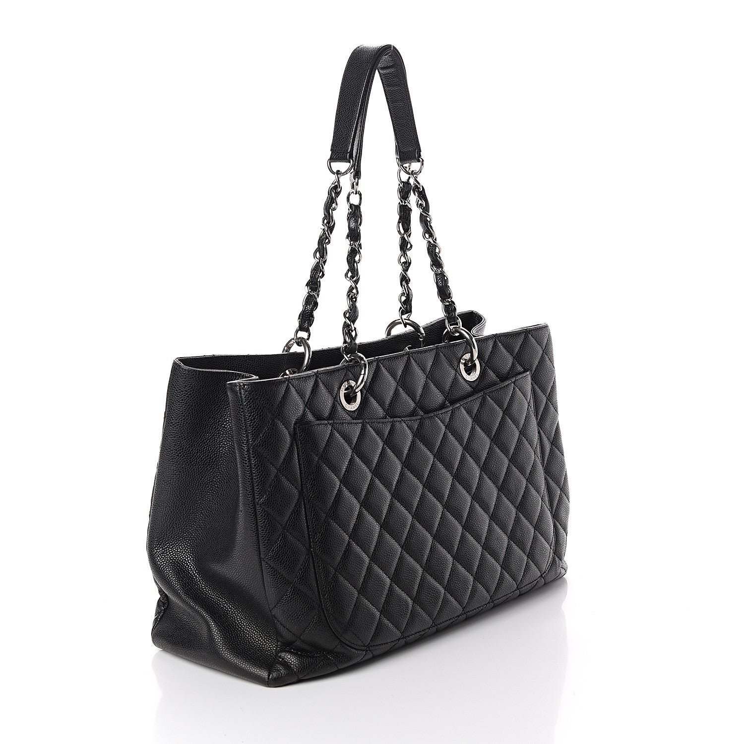 Chanel Caviar Quilted XL Grand Shopping Tote GST Black 2 of 10