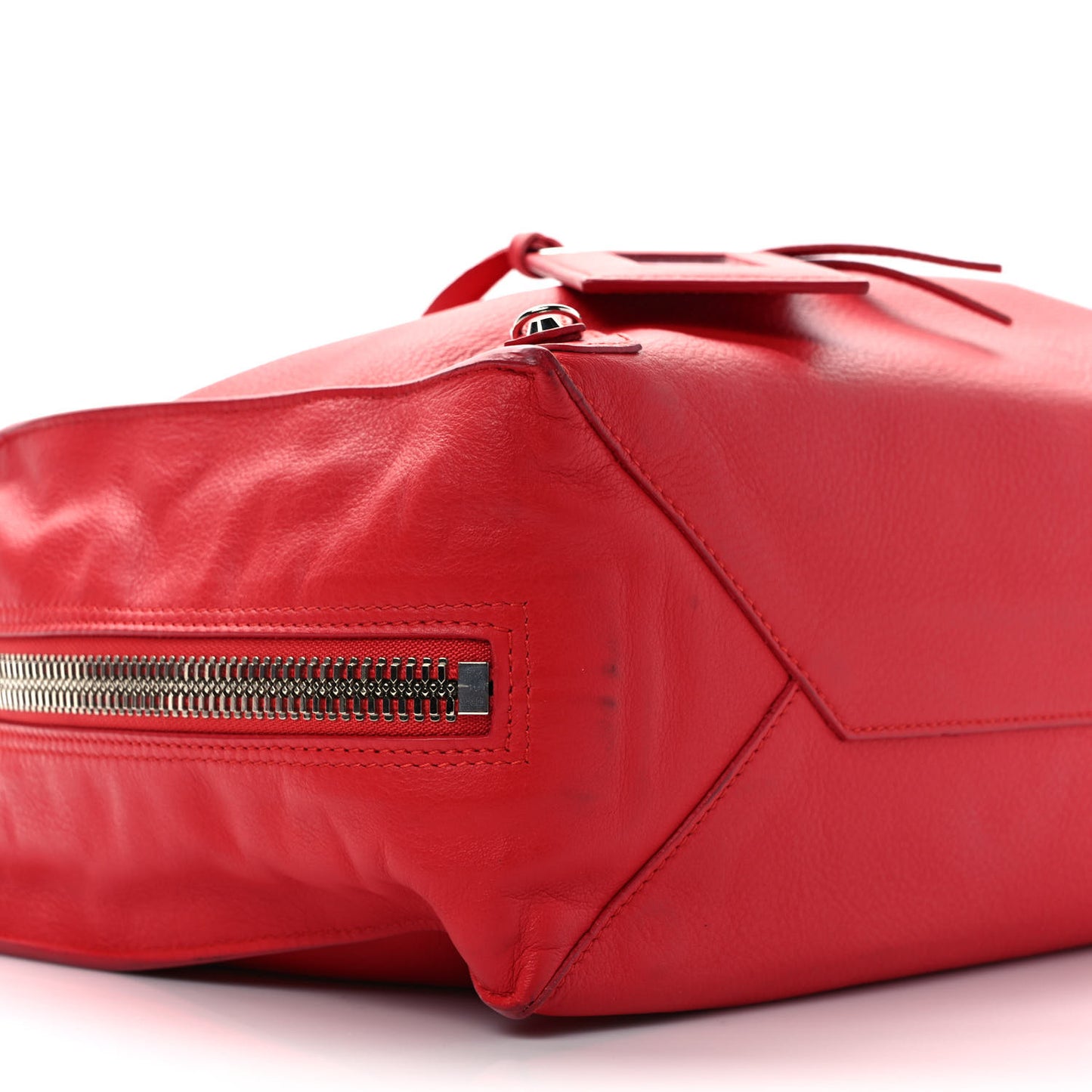 Veau Papier B4 Zip Around Tote Rouge Tango
