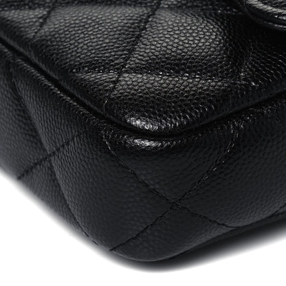 Chanel Caviar Quilted Flap Phone Holder With Chain Black 9 of 9
