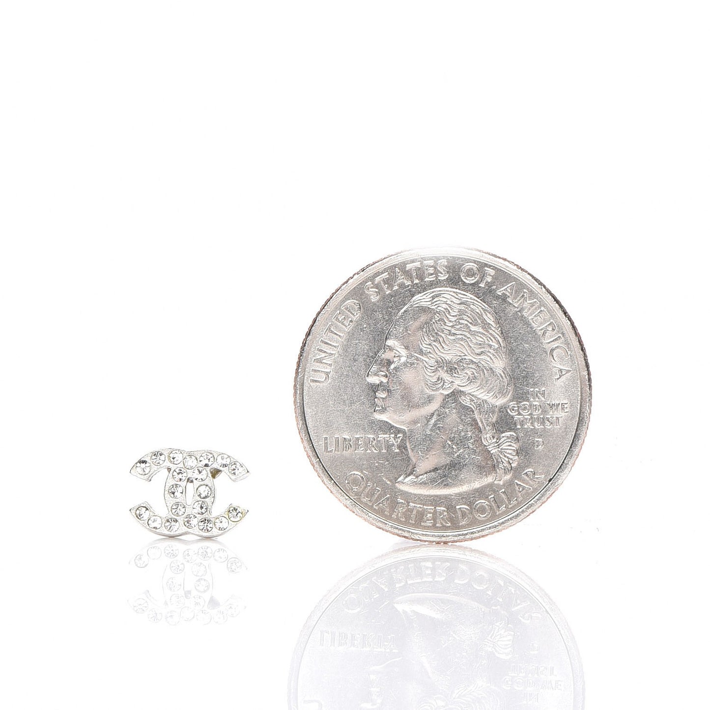 Crystal Timeless CC Earrings Silver