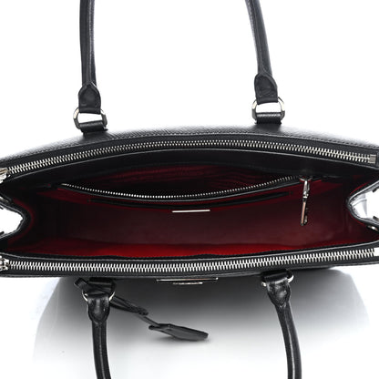 Prada Saffiano Medium Galleria Double Zip Tote Black Talco 4 of 6