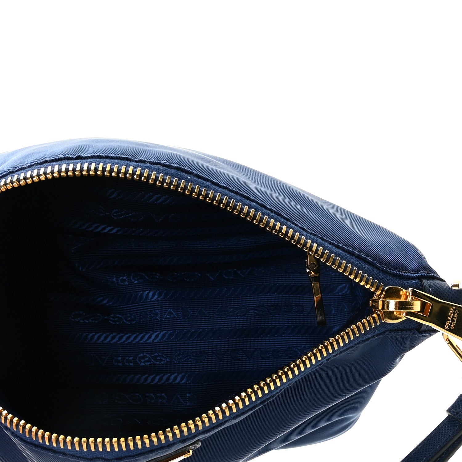 Prada Tessuto Nylon Cosmetic Pouch Royal 7 of 9