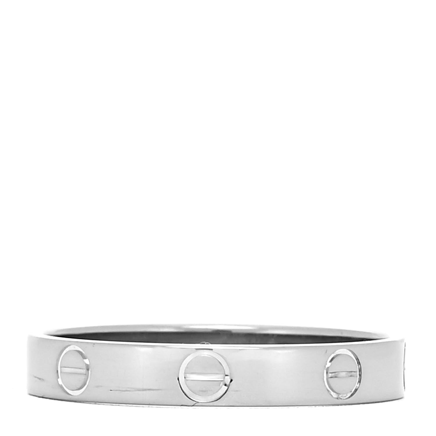 Cartier 18K White Gold 3.5mm LOVE Wedding Band Ring 62 10 1 of 4