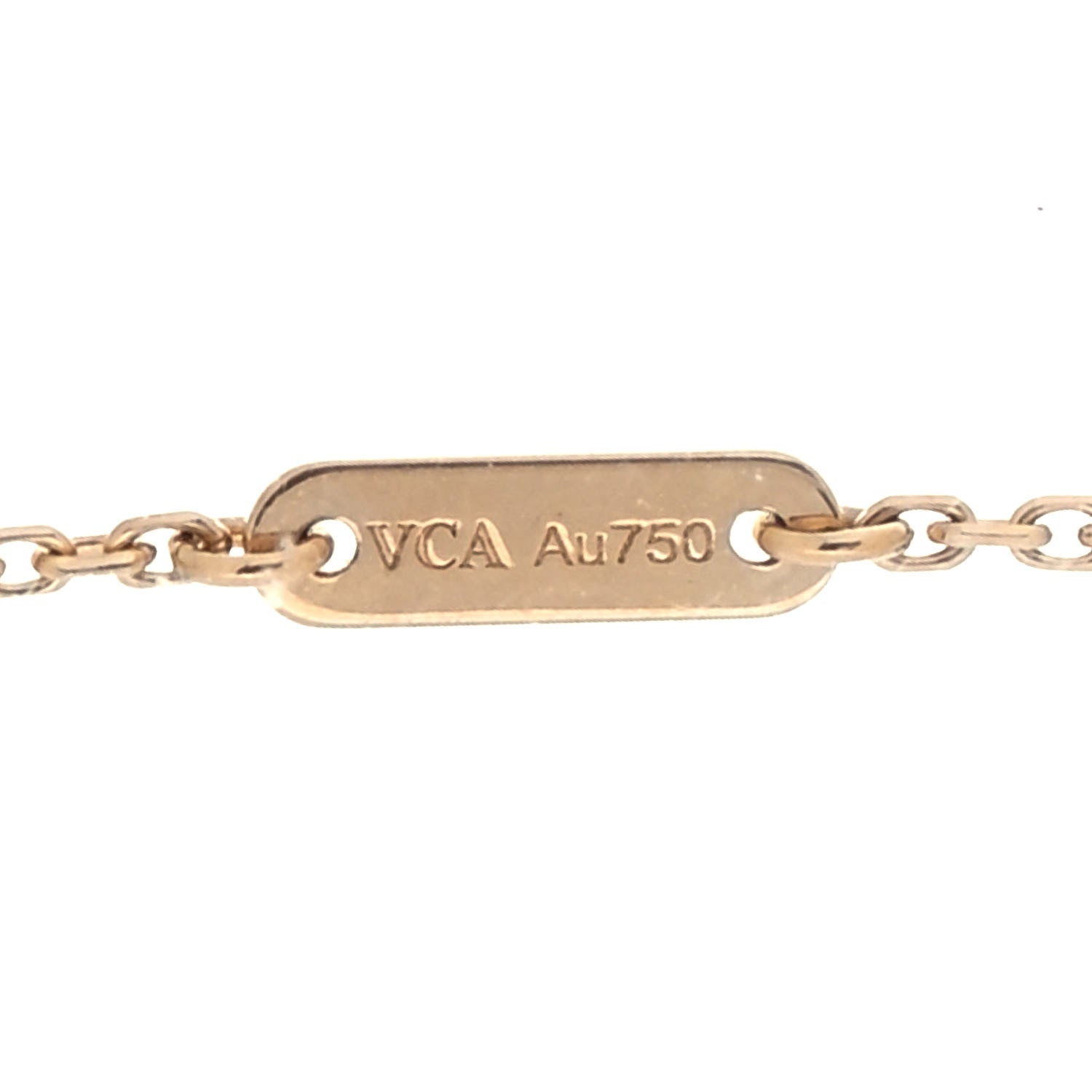 Van Cleef & Arpels 18K Yellow Gold Mother of Pearl Sweet Alhambra Pendant Necklace 4 of 6