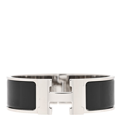 Hermes Enamel Wide Clic Clac H Bracelet GM Black 1 of 4