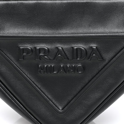 Prada Grace Lux Triangle Shoulder Bag Black 7 of 8