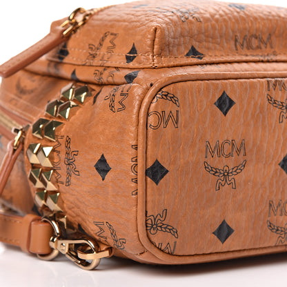 MCM Visetos Side Stud X-Mini Stark Backpack Cognac 10 of 11