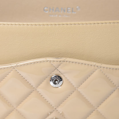Chanel Patent Quilted Jumbo Double Flap Beige 11 of 14
