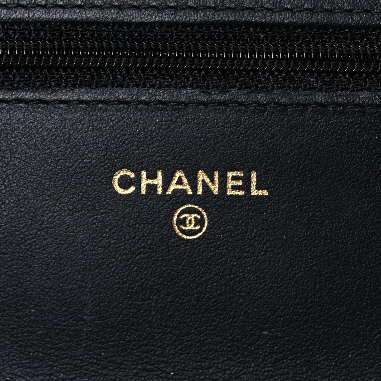 Aged Calfskin Lucky Charms 2.55 Reissue Wallet on Chain WOC Black