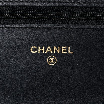 Chanel Aged Calfskin Lucky Charms 2.55 Reissue Wallet on Chain WOC Black 6 of 12