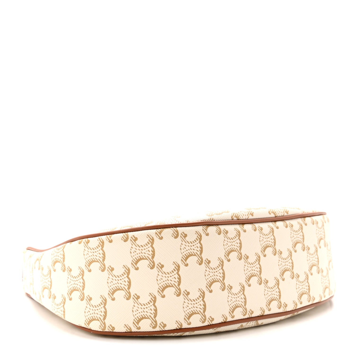 Celine Canvas Calfskin Ava Triomphe Shoulder Bag White 4 of 10