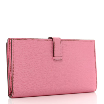 Hermes Epsom Bearn Gusset Wallet 5P Pink 3 of 11