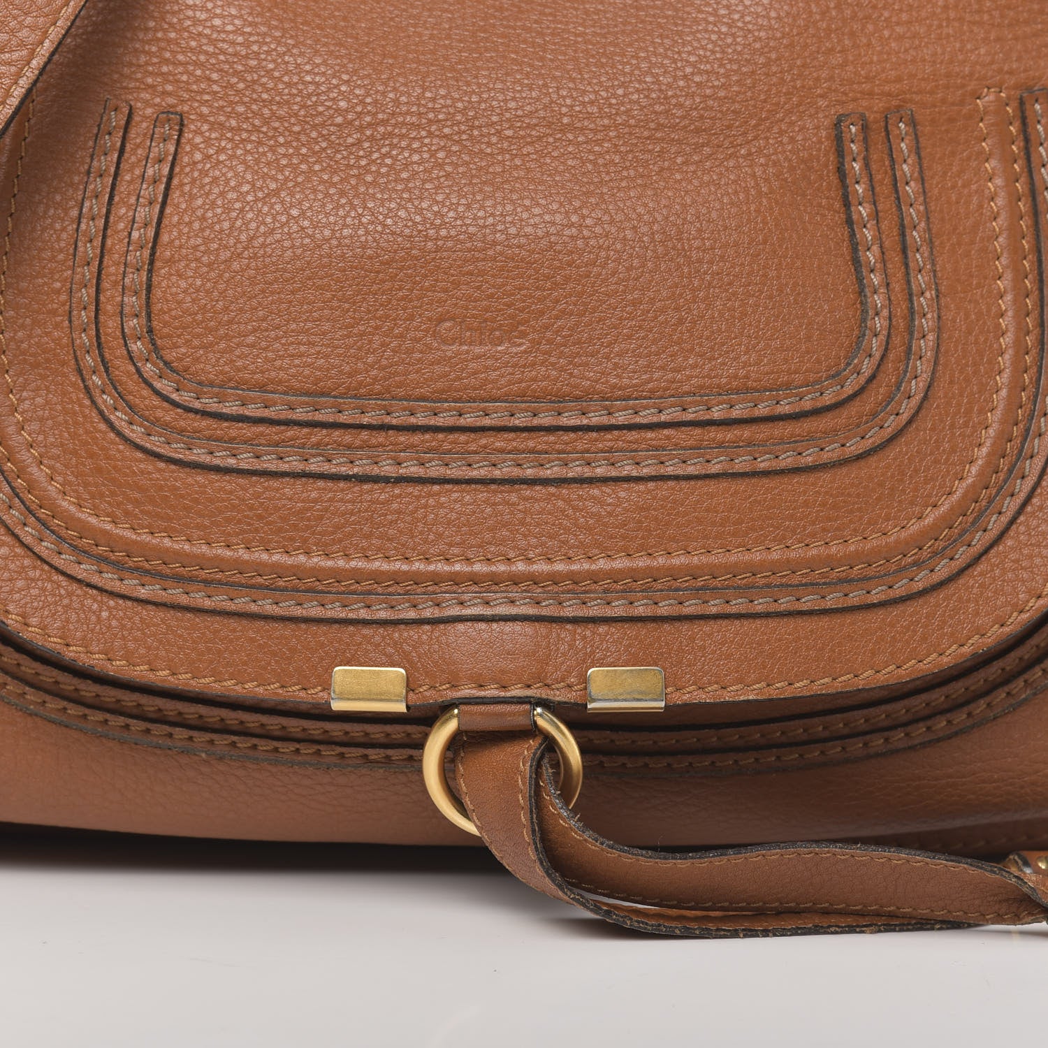Chloe Calfskin Medium Marcie Satchel Tan 13 of 13