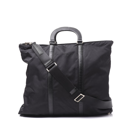 Prada Tessuto Nylon Saffiano Weekender Black 1 of 8