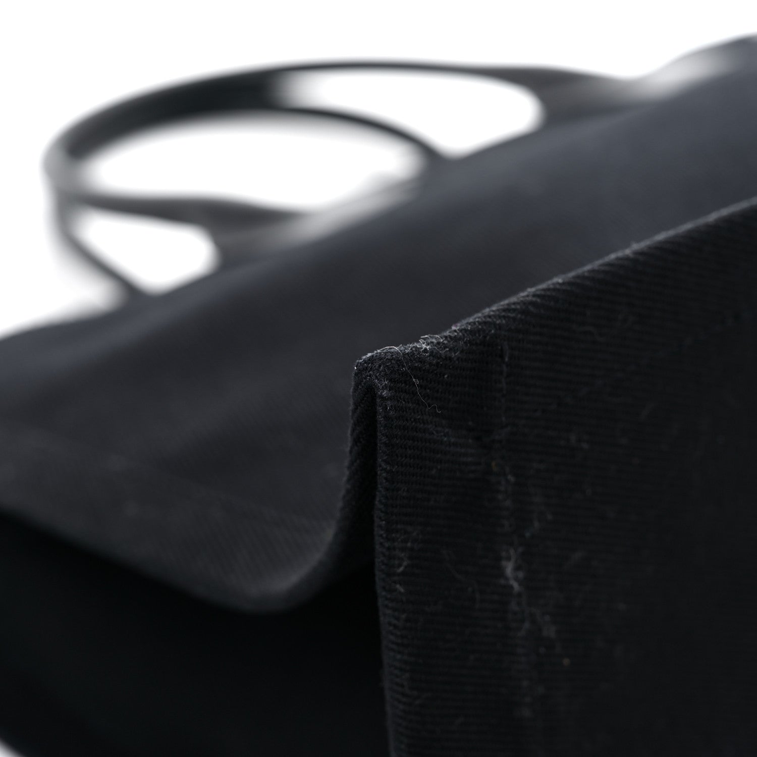 Saint Laurent Linen Calfskin Rive Gauche Tote Black 10 of 14