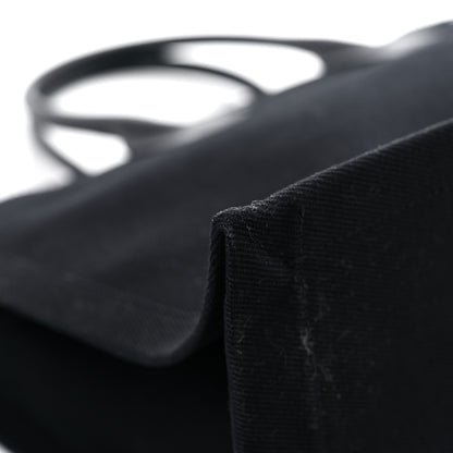 Saint Laurent Linen Calfskin Rive Gauche Tote Black 10 of 14