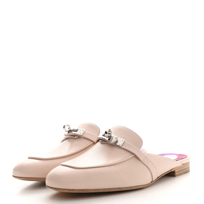Hermes Goatskin Oz Mules 38 Blanc Poros 3 of 8
