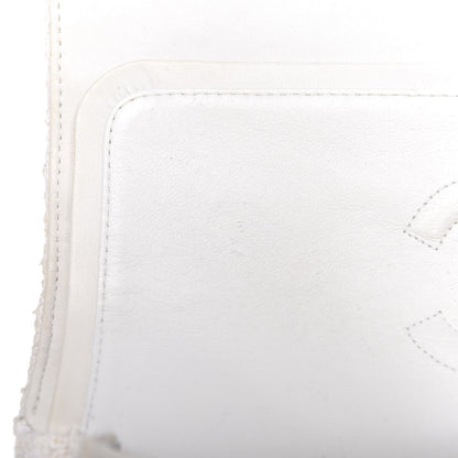 Chanel Tweed Medium Double Flap White 8 of 15