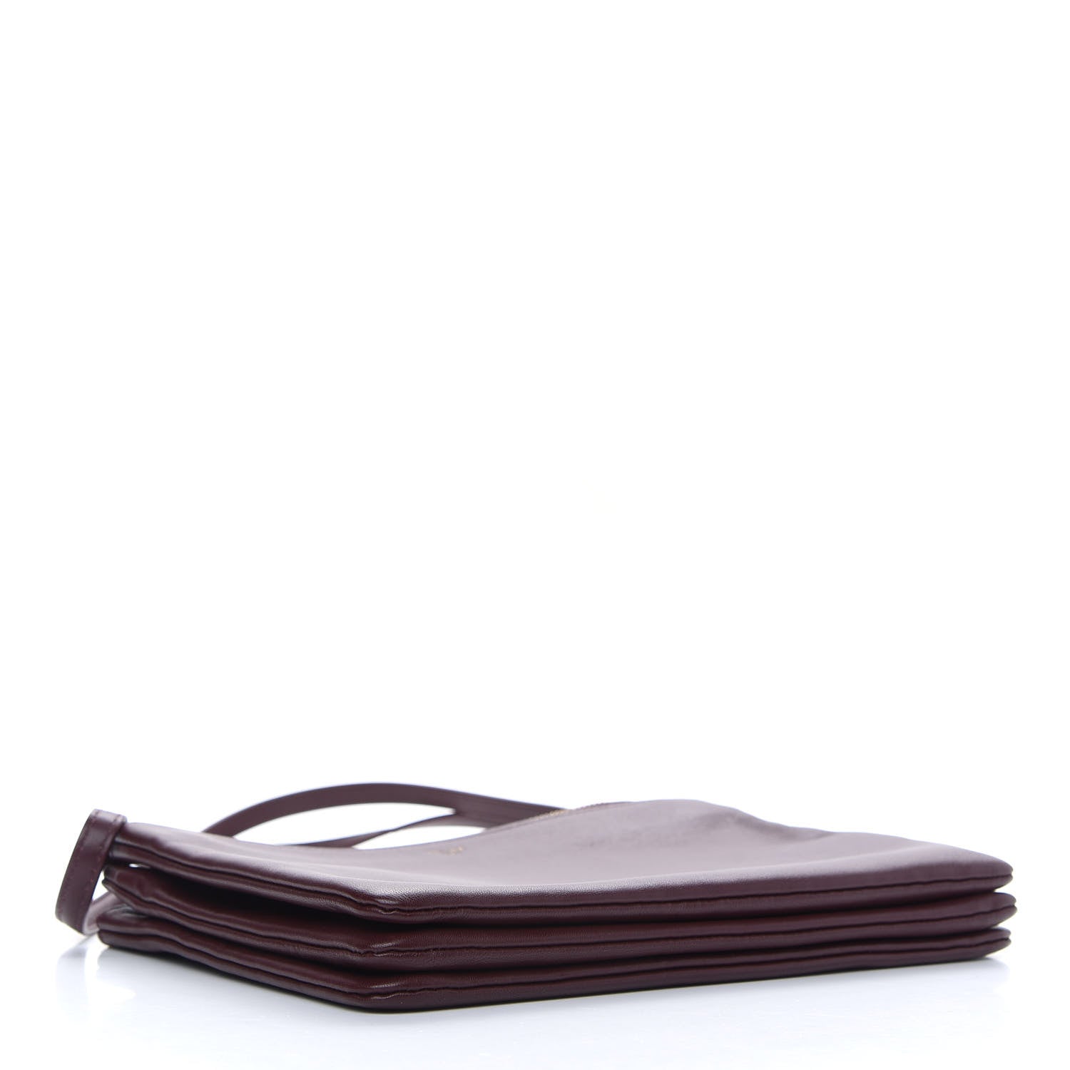 Celine Lambskin Large Trio Crossbody Bag Burgundy 3 of 7