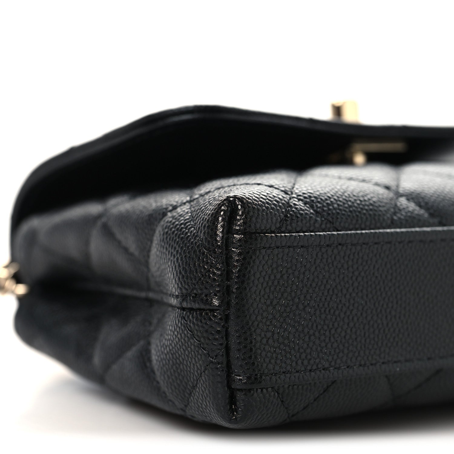 Chanel Caviar Quilted Coco Handle Clutch With Chain Black 9 of 11
