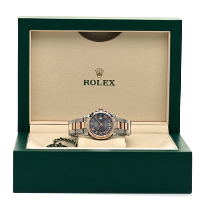 Rolex Stainless Steel 18K Everose Gold Diamond 31mm Oyster Perpetual Watch Chocolate Roman 278341RBR 5 of 5