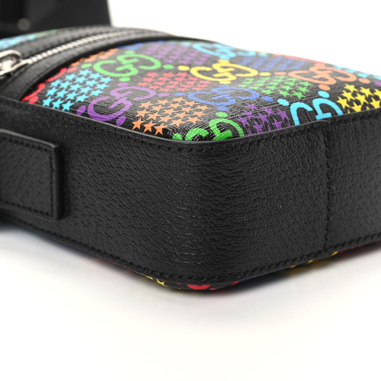 GG Supreme Monogram Psychedelic Messenger Bag Black