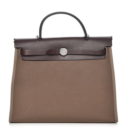 Hermes Vache Hunter Toile Herbag Zip 31 PM Etoupe Ebene 1 of 10