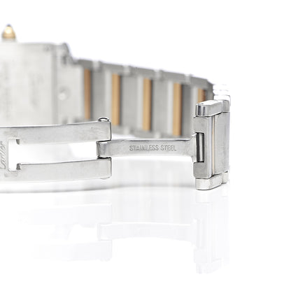 Cartier Stainless Steel 18K Yellow Gold 20mm Tank Francaise Quartz Watch 8 of 9